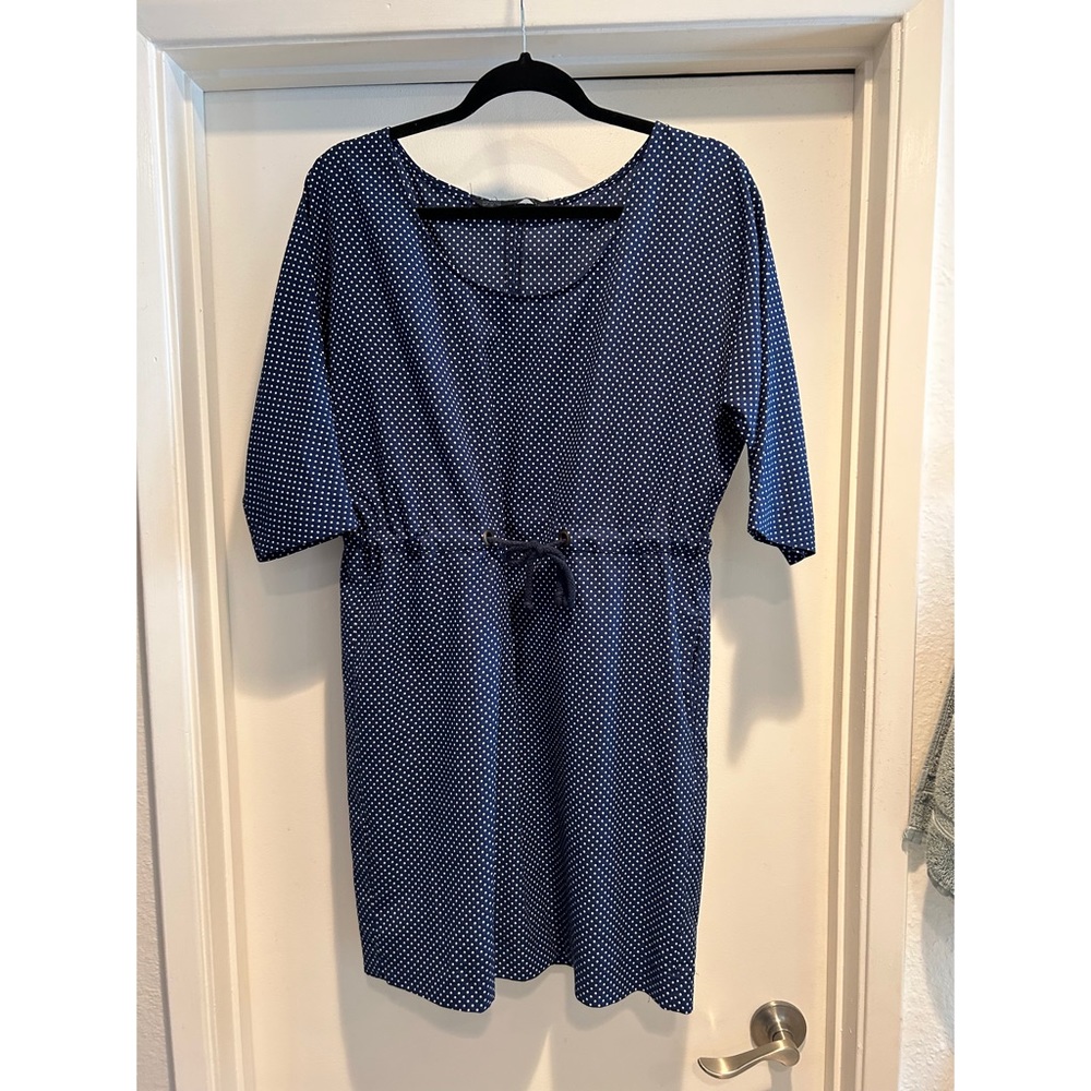 Polka Dot Drawstring Dress